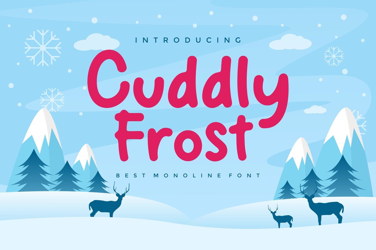 Ejemplo de fuente Cuddly Frost #1