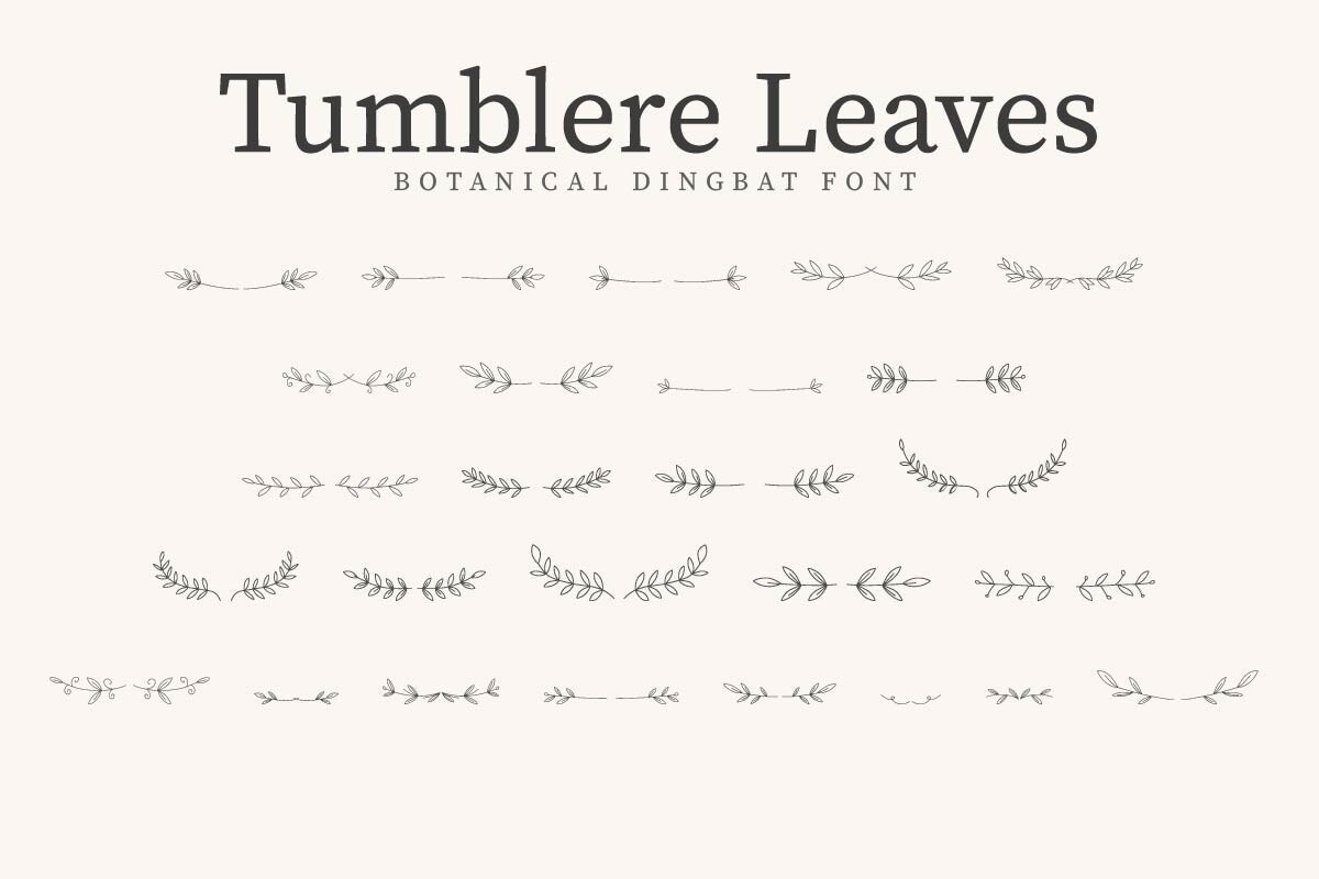 Ejemplo de fuente Tumblere Leaves #1