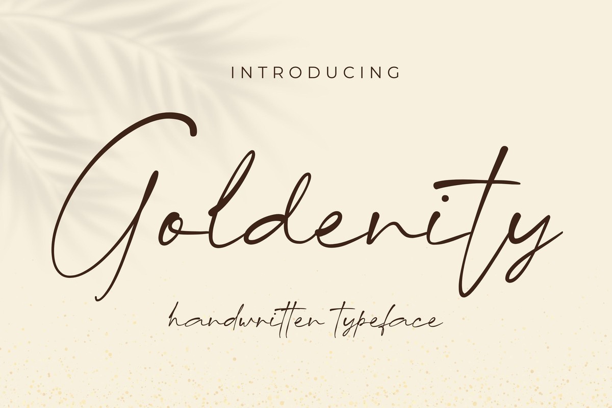 Ejemplo de fuente Goldenity #1