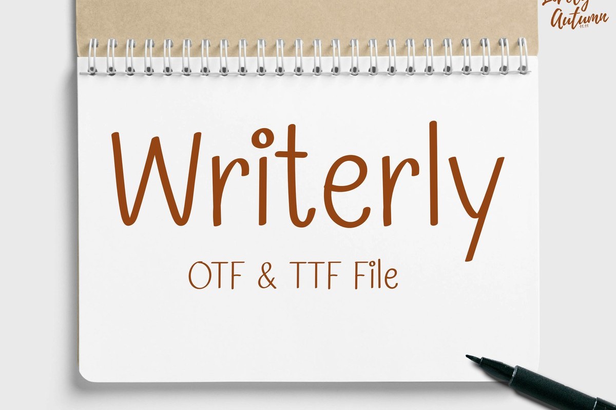 Ejemplo de fuente Writerly #1