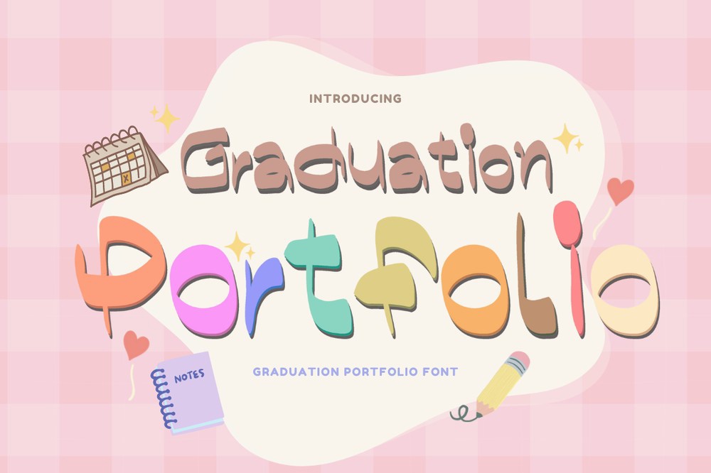 Ejemplo de fuente Graduation Portfolio #1