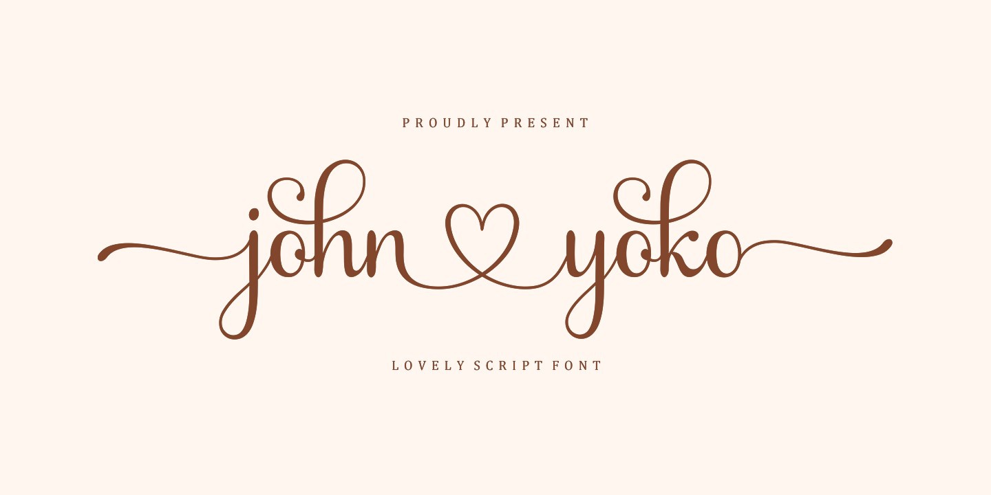 Ejemplo de fuente John Yoko #1