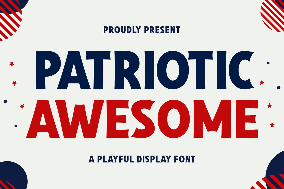 Ejemplo de fuente Patriotic Awesome #1