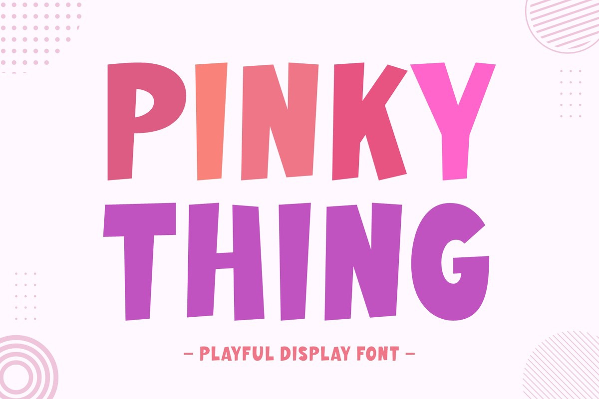 Ejemplo de fuente Pinky Thing #1