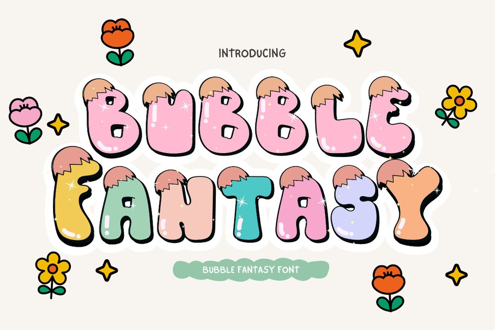 Ejemplo de fuente Bubble Fantasy #1