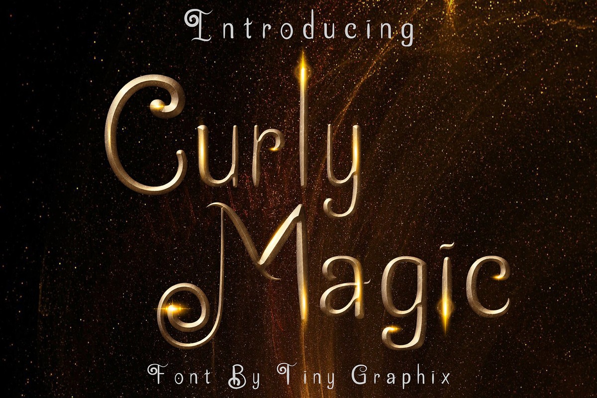 Ejemplo de fuente Curly Magic #1