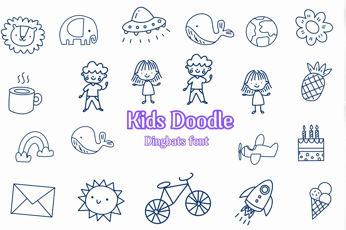 Ejemplo de fuente Kids Doodle #1