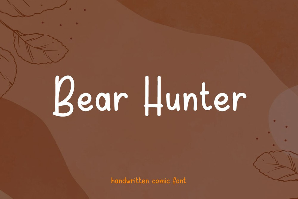 Ejemplo de fuente Bear Hunter #1