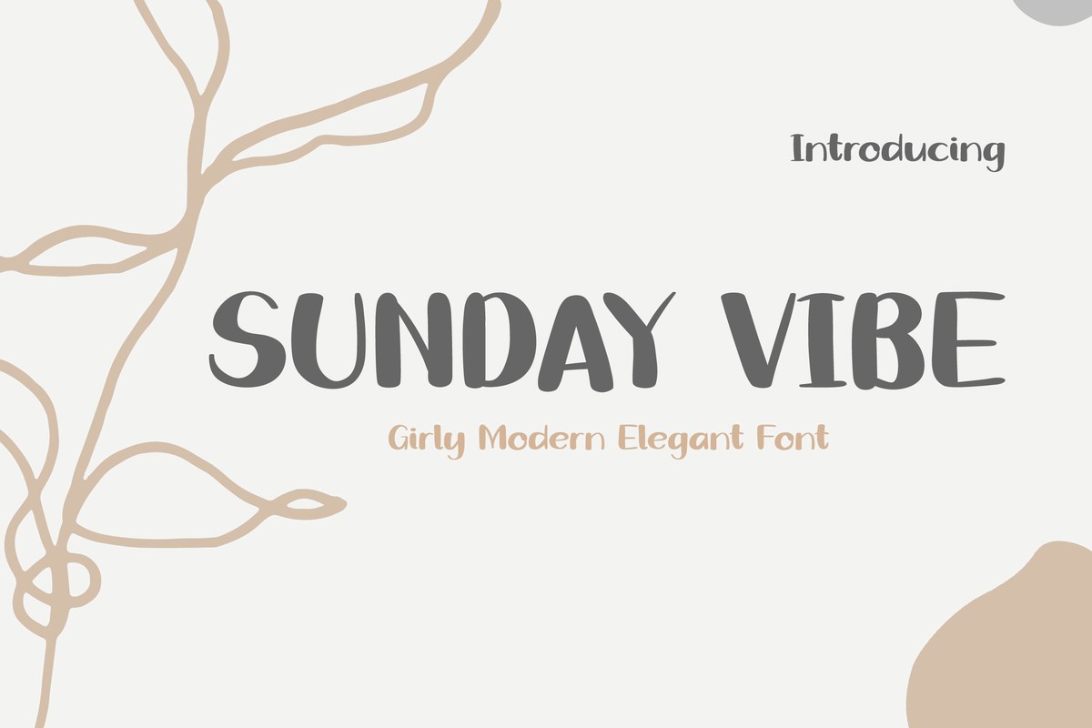 Ejemplo de fuente Sunday Vibe #1