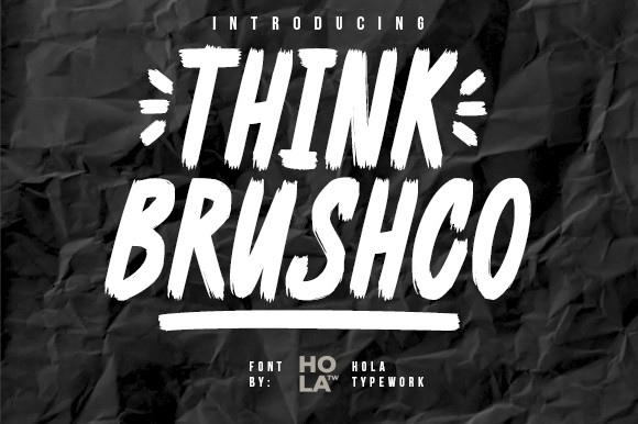 Ejemplo de fuente Think Brushco #1