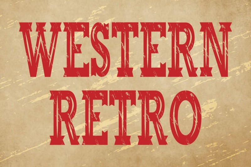 Ejemplo de fuente Western Retro #1