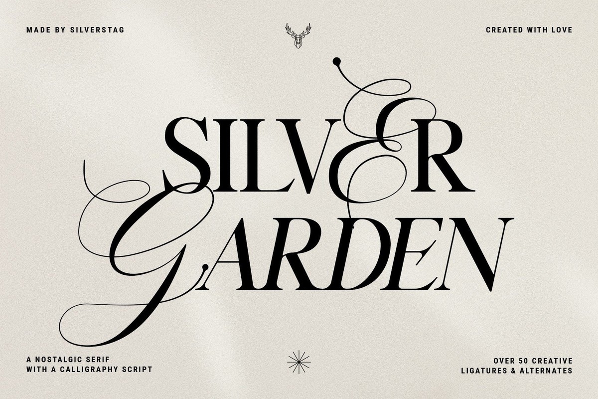 Ejemplo de fuente Silver Garden #1