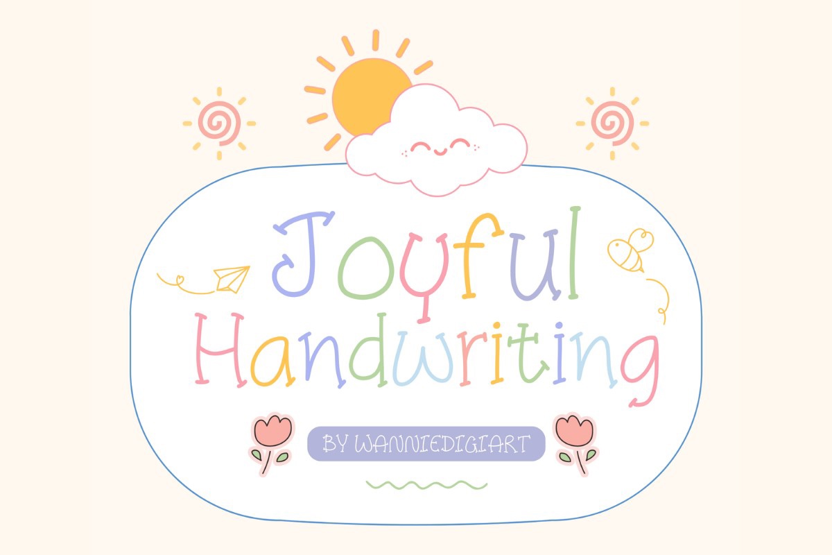 Ejemplo de fuente Joyful Handwritten #1