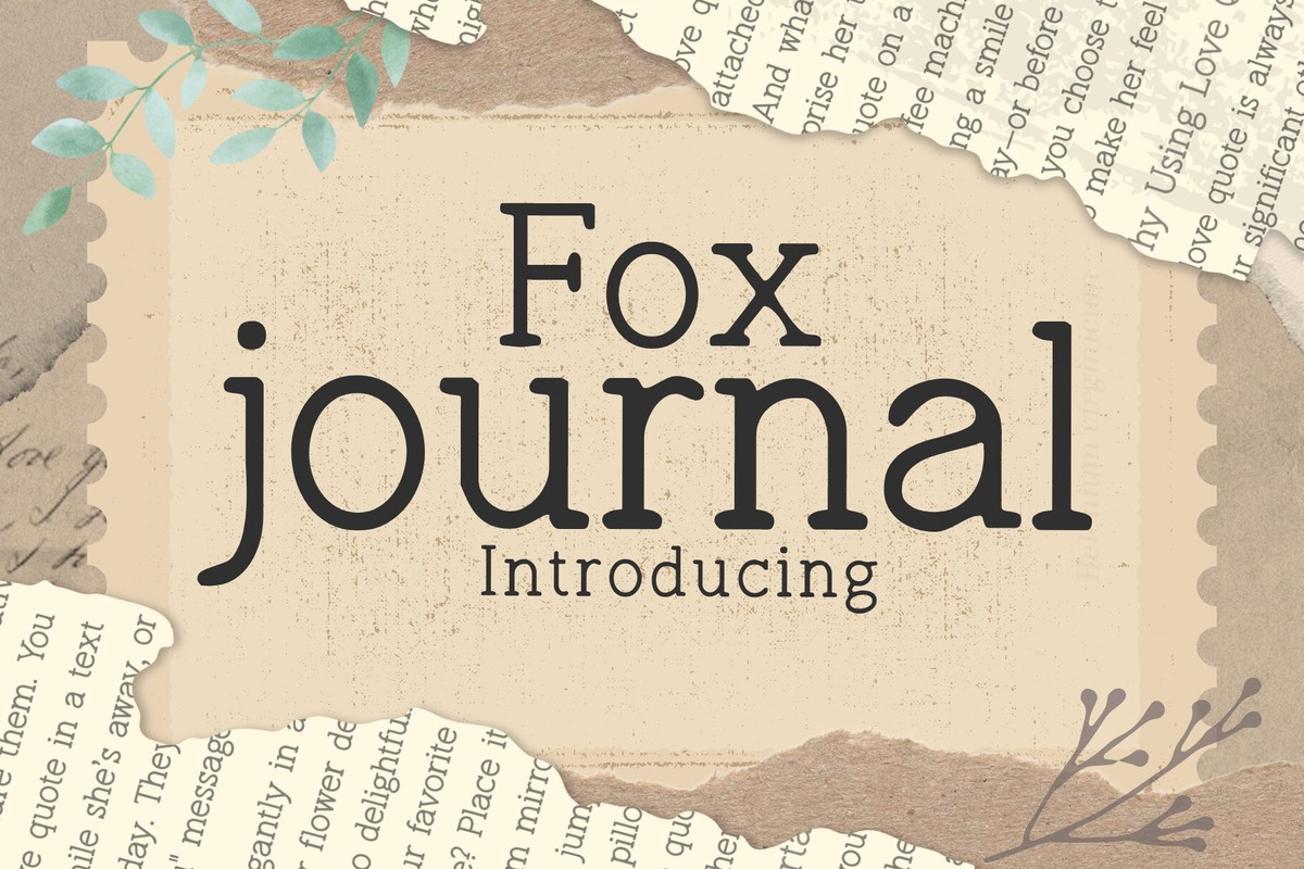 Ejemplo de fuente Fox Journal #1