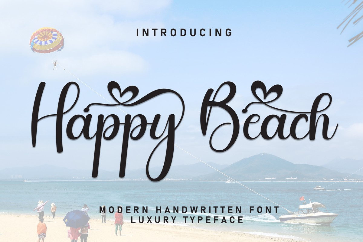 Ejemplo de fuente Happy Beach #1