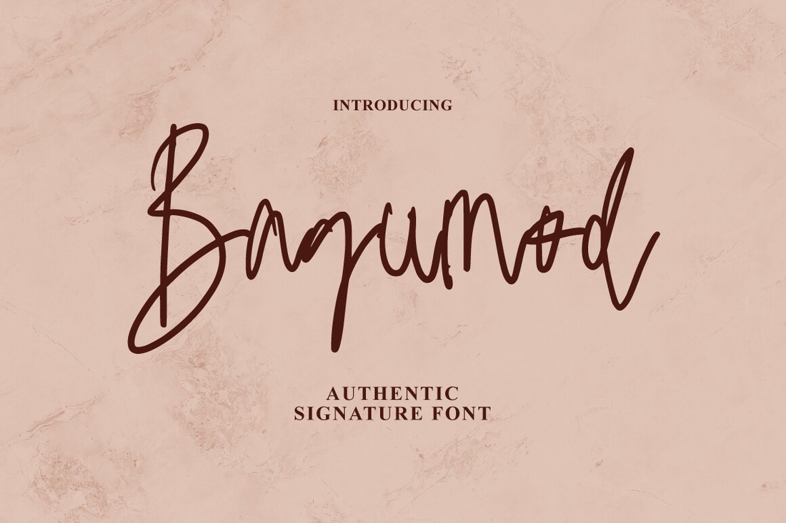 Ejemplo de fuente Bagumod Signature #1