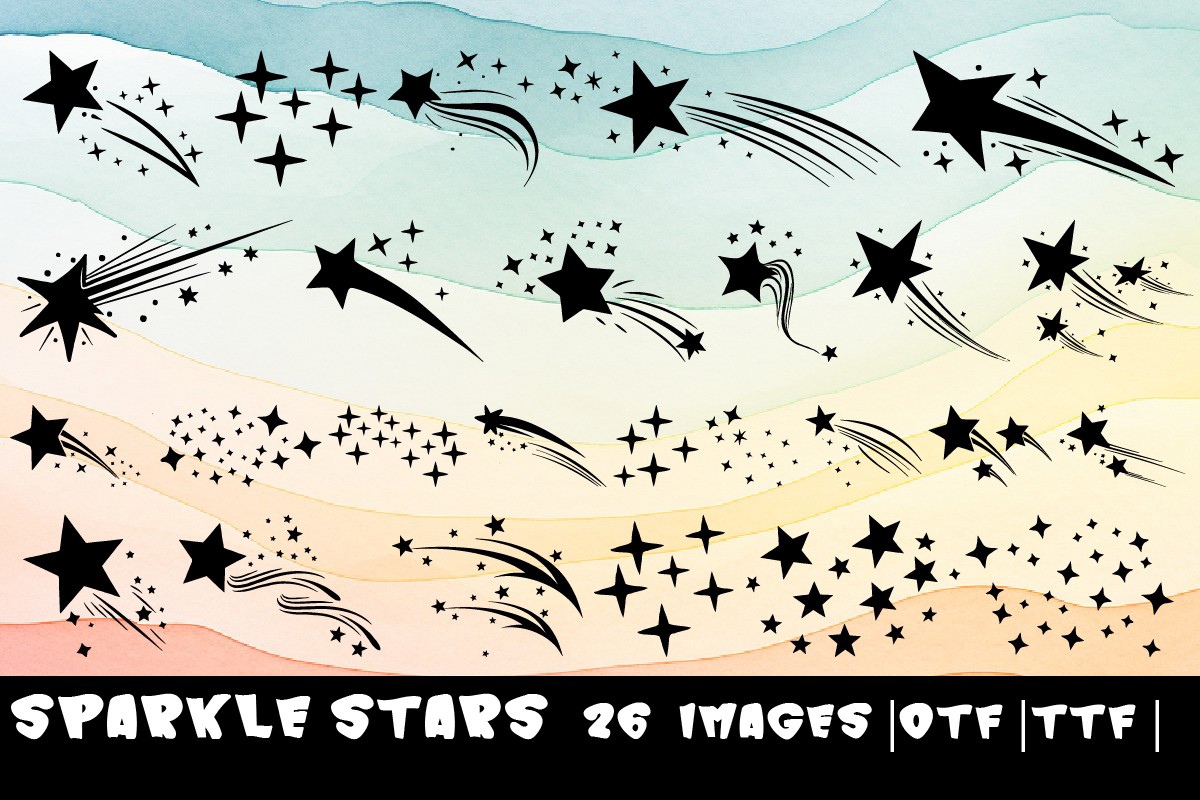 Ejemplo de fuente Sparkle Stars #1