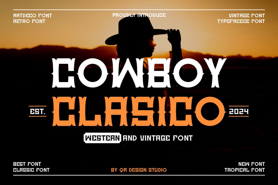 Ejemplo de fuente Cowboy Clasico #1