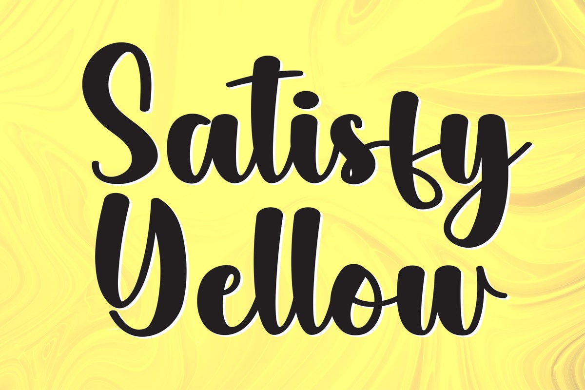 Ejemplo de fuente Yellow Satisfy #1