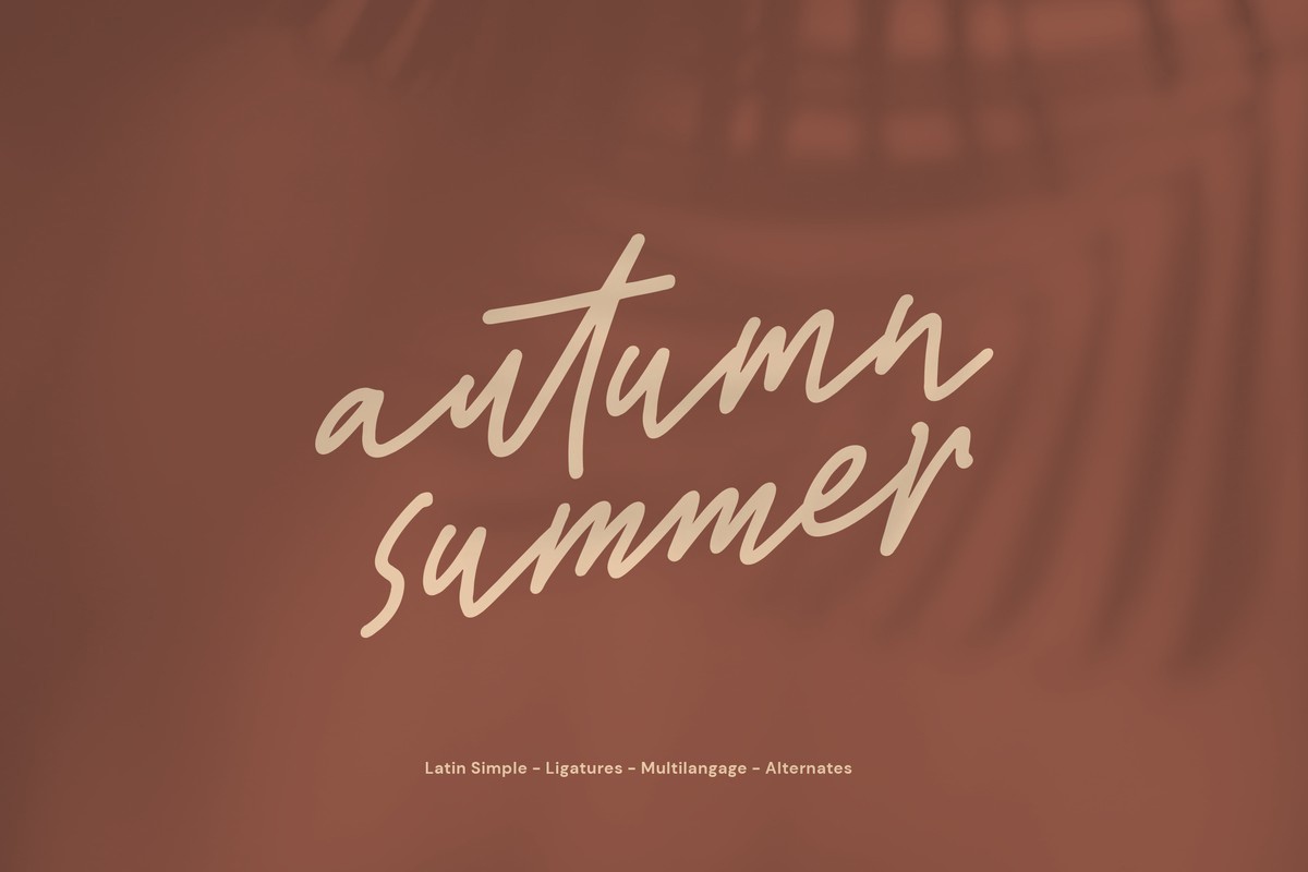 Ejemplo de fuente Autumn Summer #1