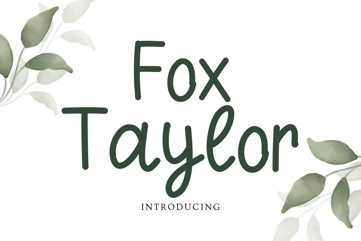 Ejemplo de fuente Fox Taylor #1