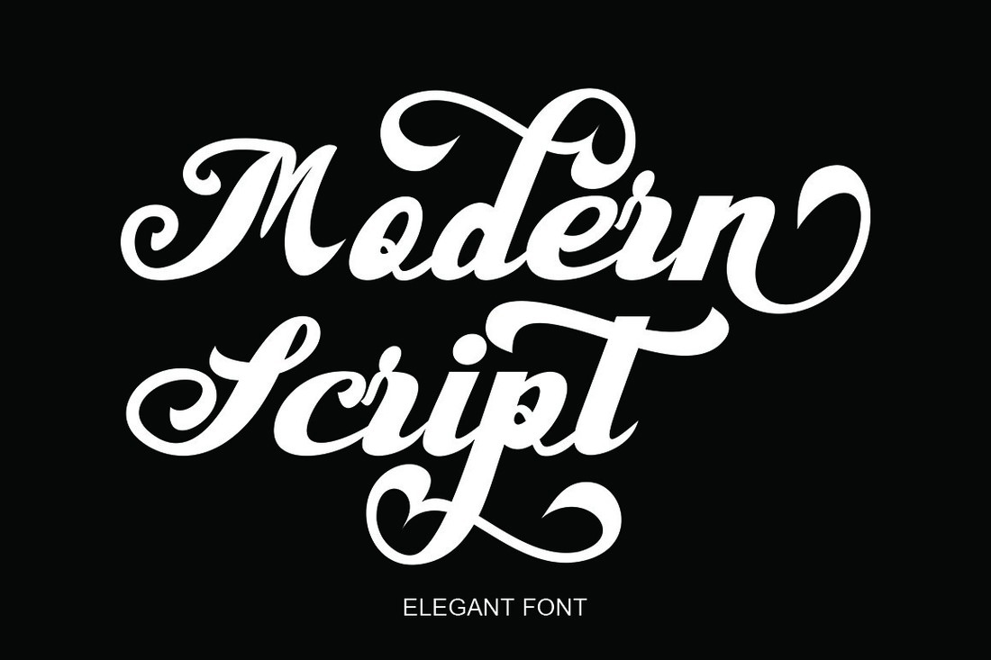 Ejemplo de fuente Modern Script #1