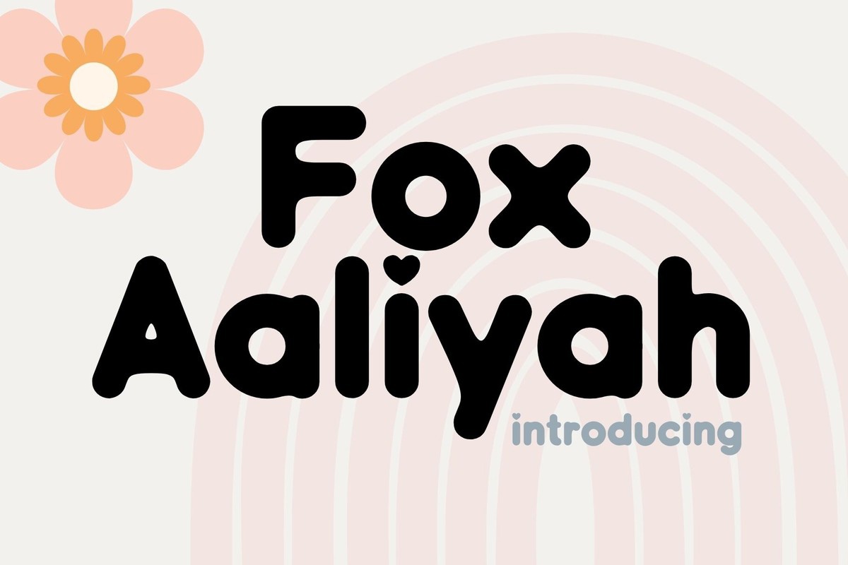 Ejemplo de fuente Fox Aaliyah #1