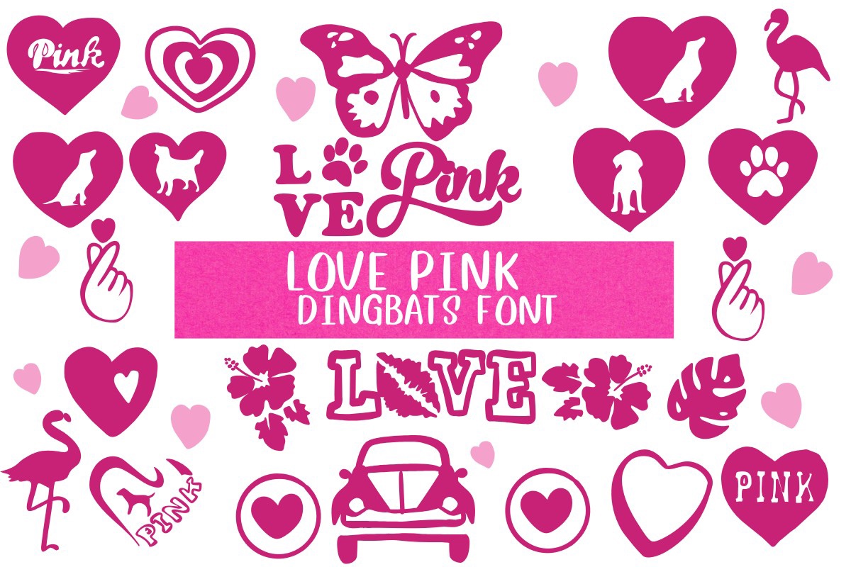 Ejemplo de fuente Love Pink #1