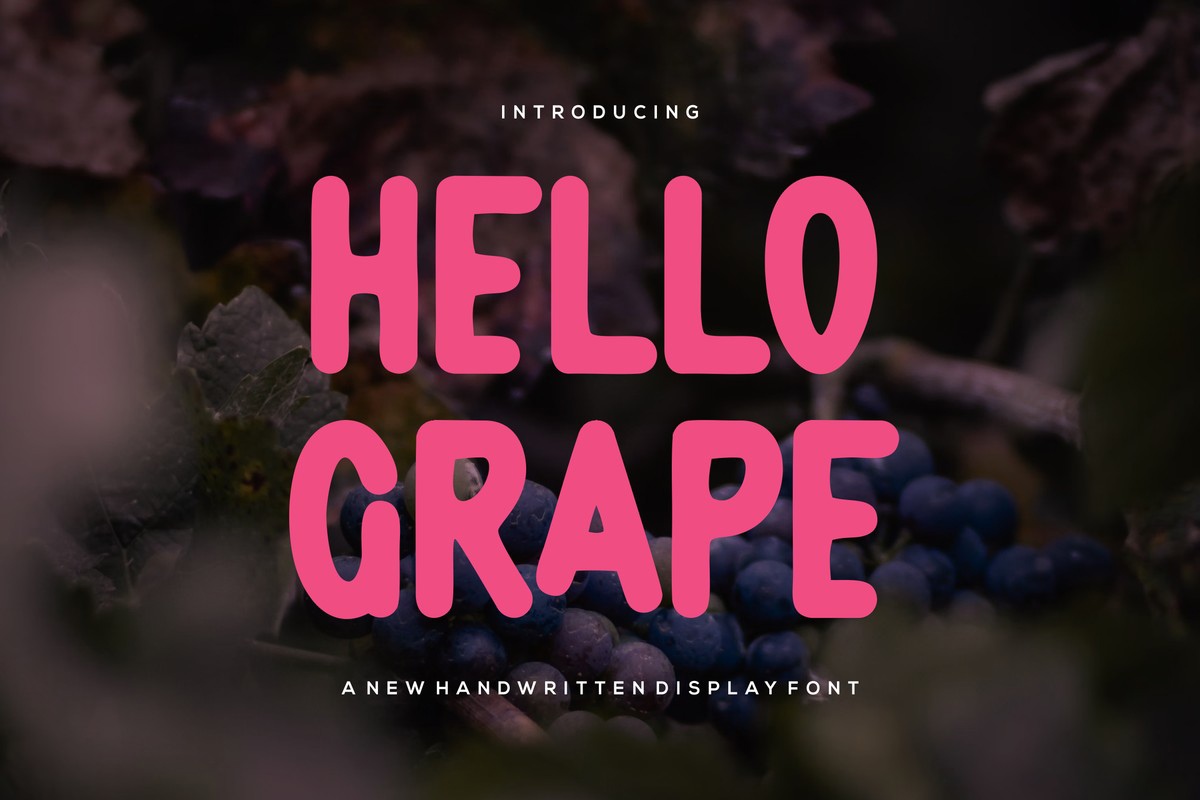 Ejemplo de fuente Hello Grape #1