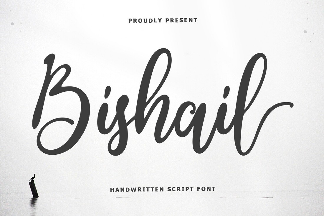 Ejemplo de fuente Bishail Script #1