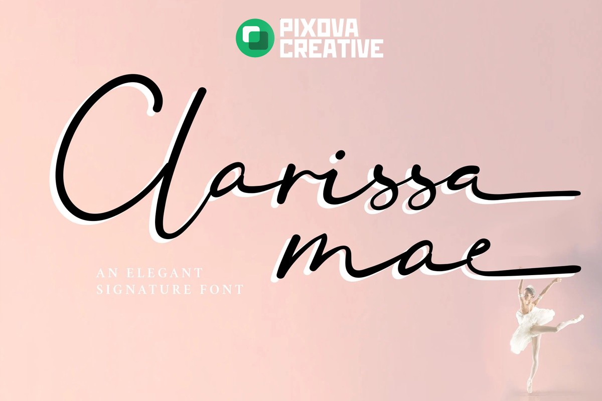 Ejemplo de fuente Clarissa Mae #1