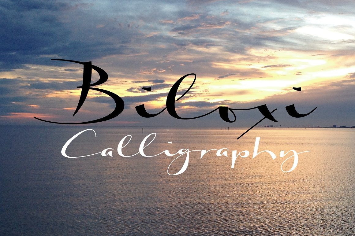 Fuente Biloxi Calligraphy