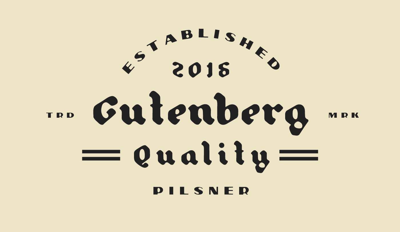 Fuente Gutenberg Blackletter & Pilsner