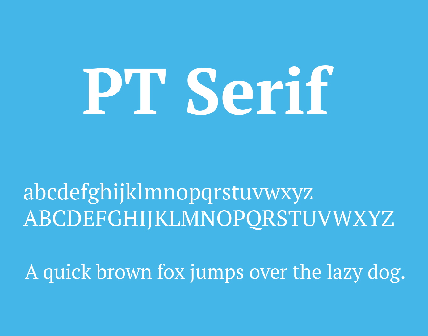 Fuente PT Serif