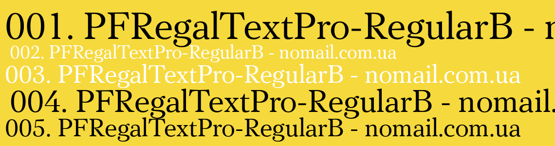 Fuente PF Regal Text Pro