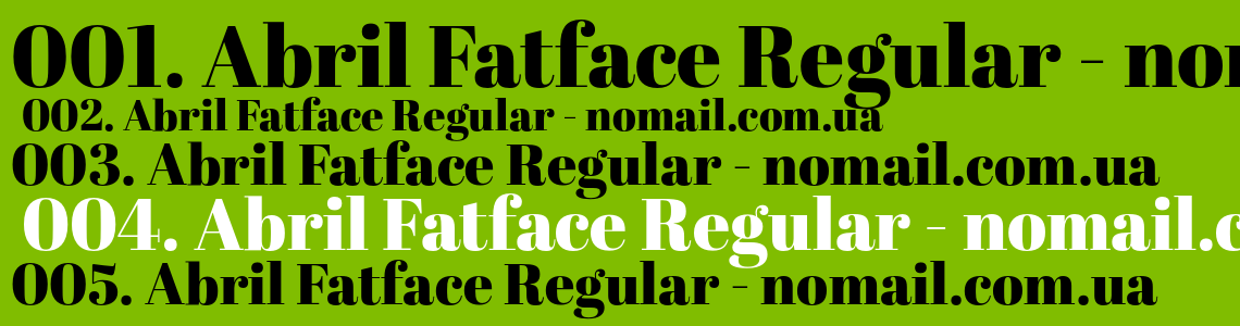 Fuente Abril Fatface