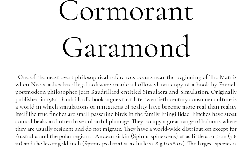 Fuente Cormorant Garamond