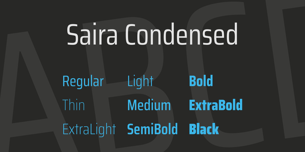 Fuente Saira Extra Condensed