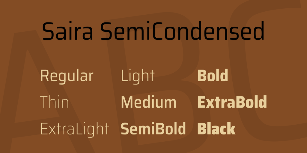 Fuente Saira Semi Condensed