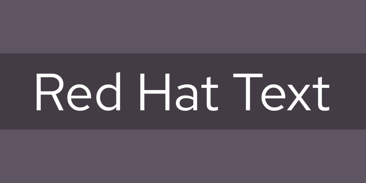 Fuente Red Hat Text