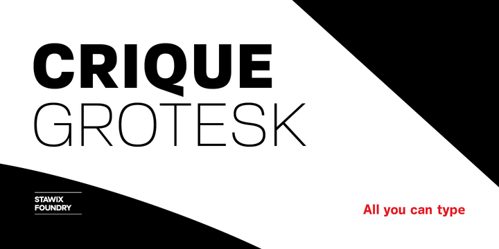 Fuente Crique Grotesk