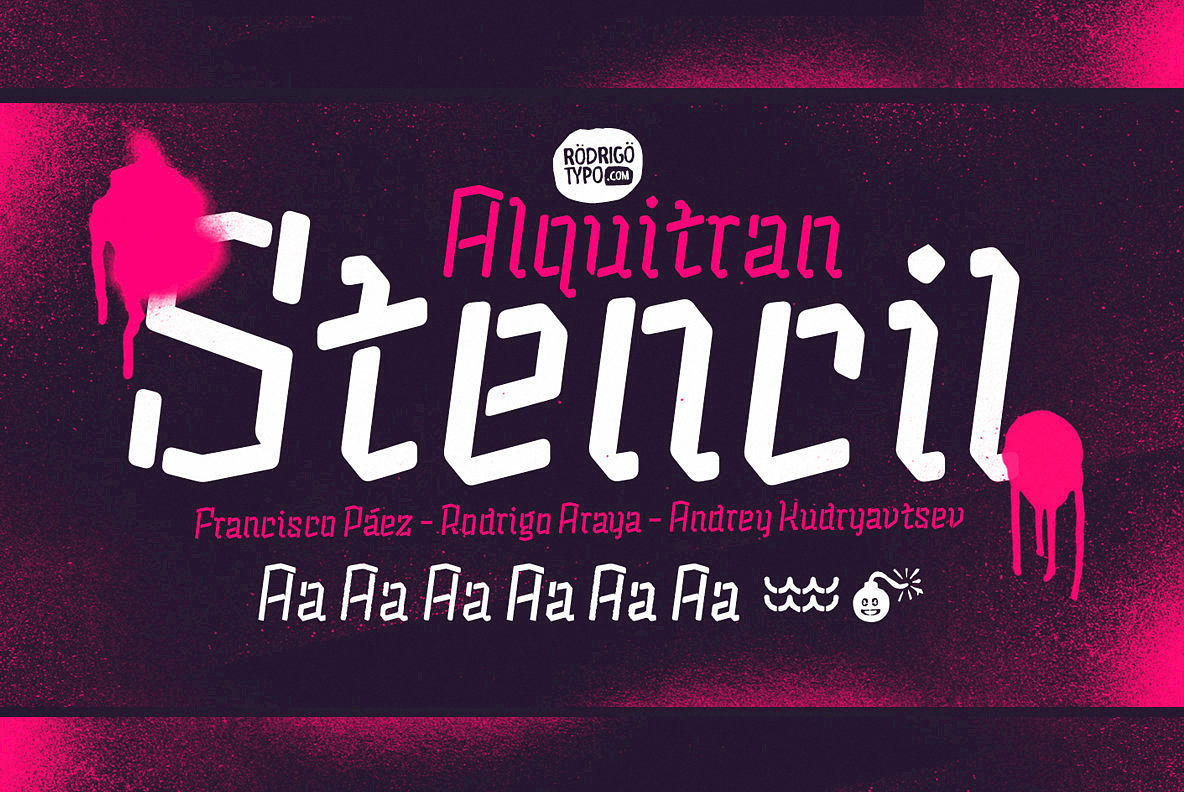 Fuente Alquitran Stencil