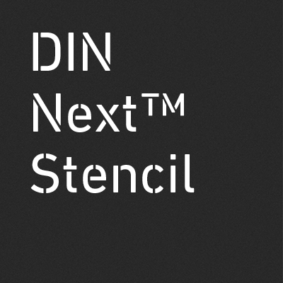 Fuente DIN Next Stencil