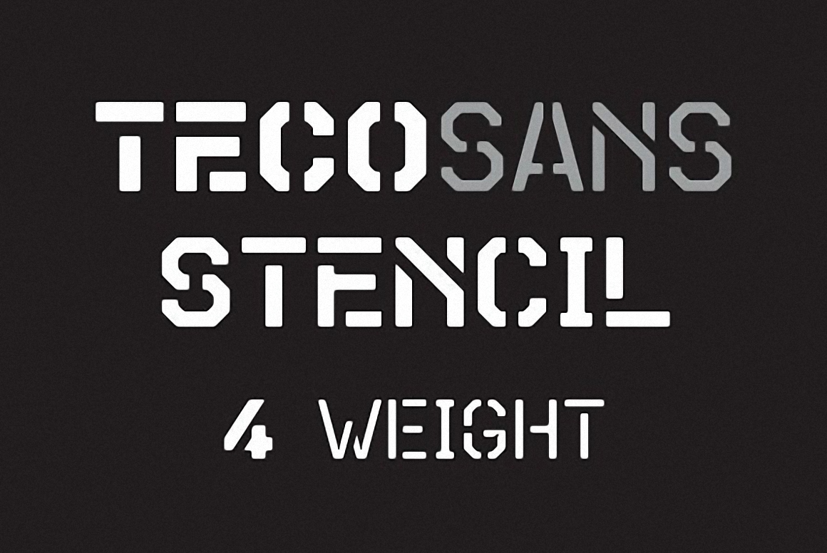 Fuente Teco Sans Stencil