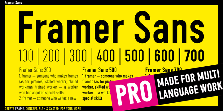 Fuente Framer Sans