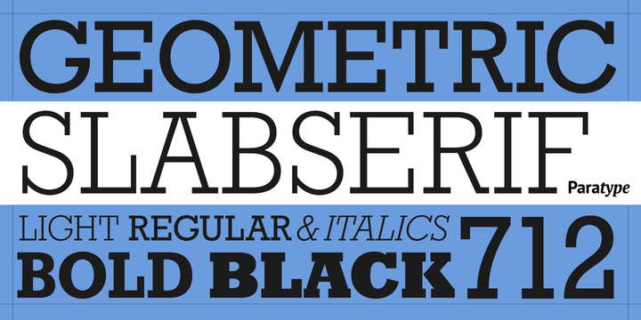 Fuente Geometric Slabserif 712