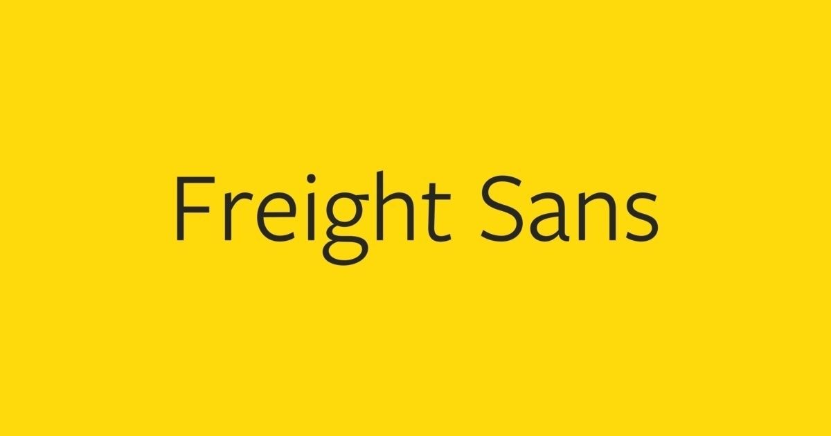 Fuente Freight Sans