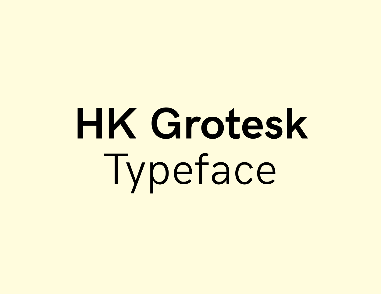 Fuente HK Grotesk