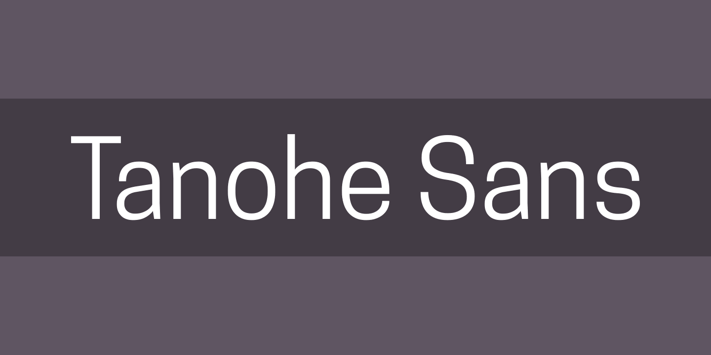 Fuente Tanohe Sans