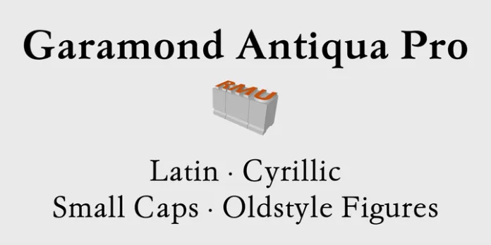 Fuente Garamond Antiqua Pro